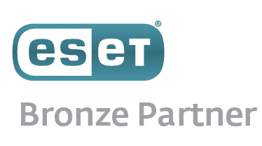 ESET-Logo mit dem Schriftzug Bronze Partner darunter, der den Partnerschaftsstatus der Generation 2022 mit dem Cybersicherheitsunternehmen ESET hervorhebt.